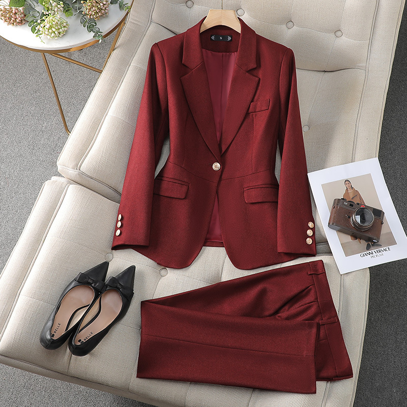 Women’s Clothing Spring And Autumn New Casual Suit High End Professional Temperament Goddess Style Suit Business Formal Wear