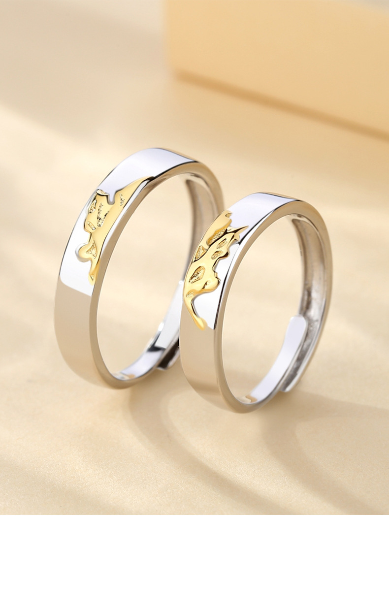 Retro Maple Leaf Sterling Silver Plating Rings 1 Piece