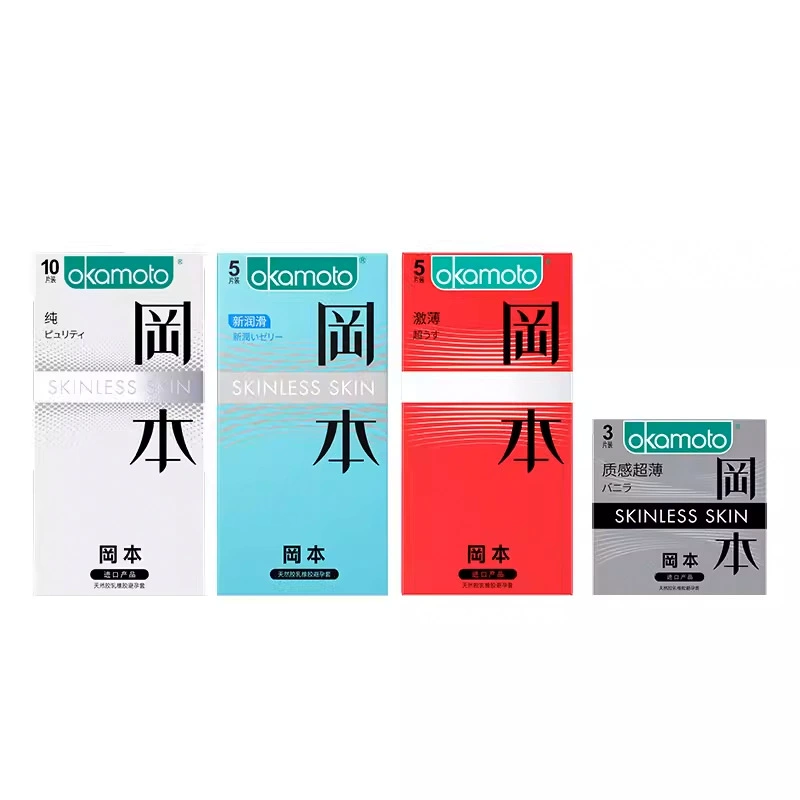 Okamoto Condom SKIN Pure Thin 003 Platinum Ultra-thin Ultra-lubricating Texture Ultra-thin Condom Adult Sex Products