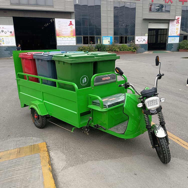 Longfa Environmentally Friendly Electric Three-Wheeled Six-Barrel Garbage Truck, New Energy Trash Can Transfer Truck, Sanitation Cleaning Truck