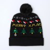 Christmas decorative supplies adult children knitted Christmas hat colorful light emitting caps high -end elderly Christmas hat