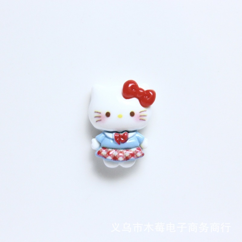 卡通红蓝树脂饰品批发儿童发饰diy贴片材料小女孩kt猫蝴蝶结花朵|undefined