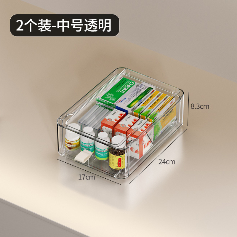 抽屉式药箱家用医药箱透明药物收纳盒家庭装大容量药品收纳箱药盒|undefined