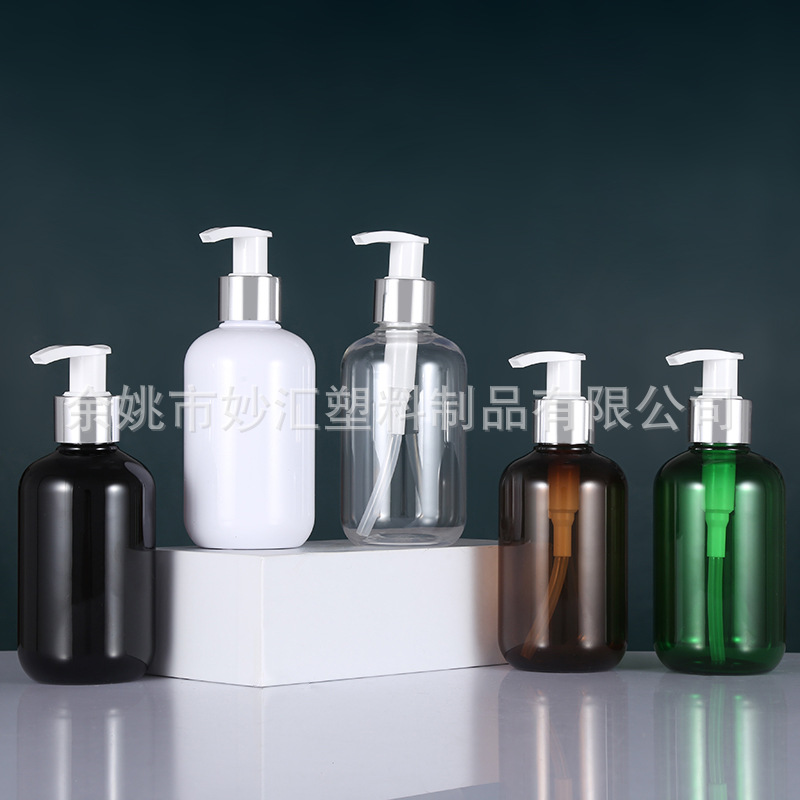 现货可磨砂PET透明乳液瓶分装瓶200ml卸妆油护发精油包材塑料瓶