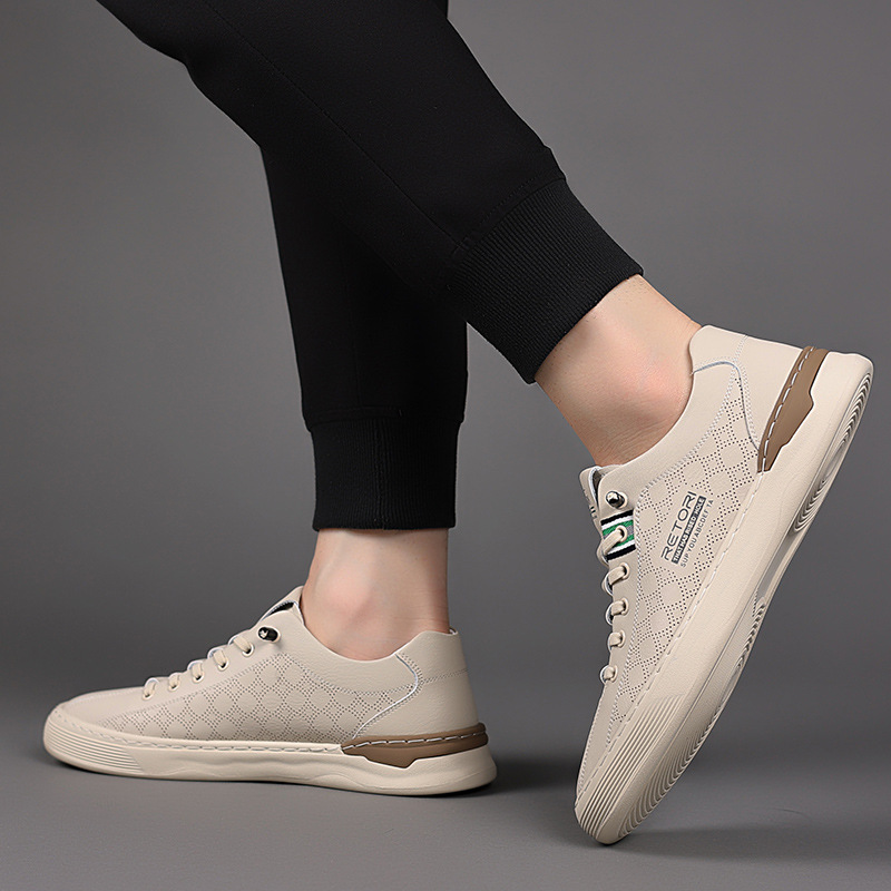 Zapatillas de deporte, malla de verano para hombre, zapatos blancos transpirables, zapatillas de deporte de tendencia, zapatos deportivos casuales cómodos y versátiles, venta al por mayor gratuita