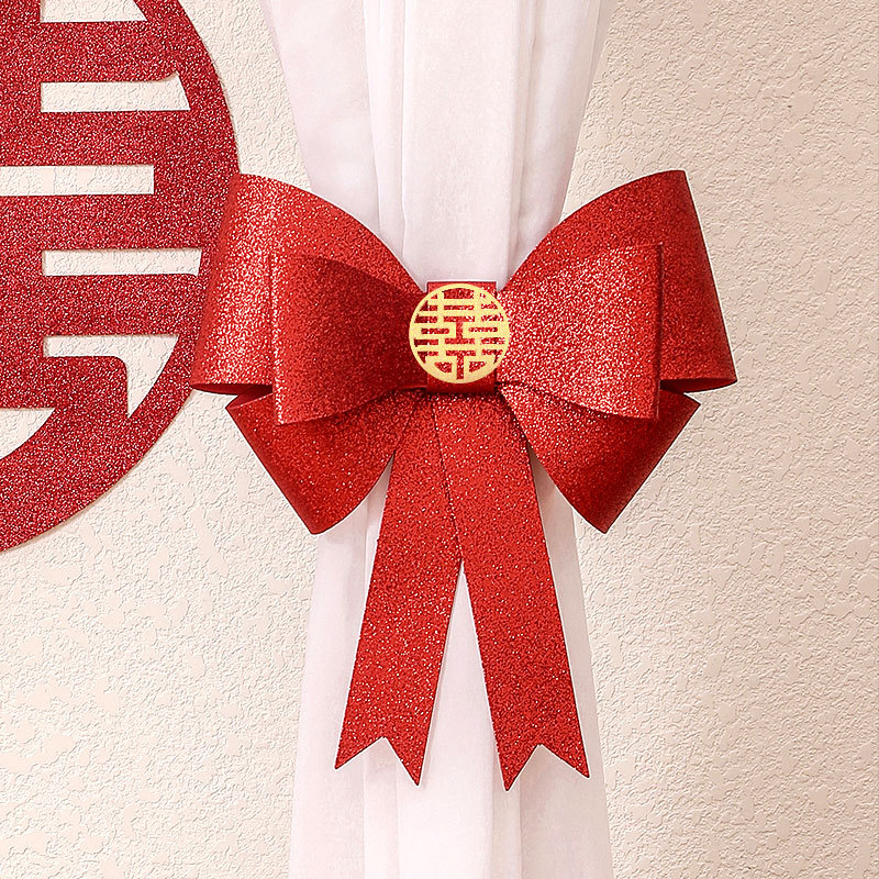 Wedding decoration creative room furnishing supplies new house living room bedroom curtains bow tie straps hanging decorations