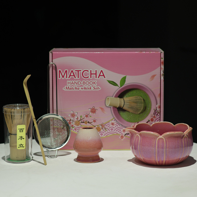 日式带嘴抹茶碗创意奶酪陶瓷打抹茶用具套装茶筅立点茶碗茶道配件|undefined