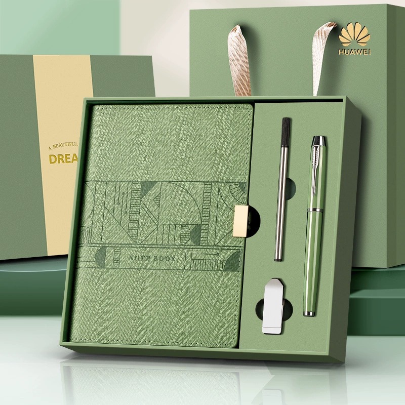 Cuaderno de hojas sueltas caja de regalo traje logotipo imprimible personalizado oficina de negocios regalo de gama alta Cuaderno de aspecto alto