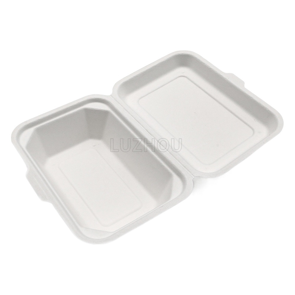 Shaoneng Oasis 450mL degradable compost bagazo desechable adelgazamiento comida barbacoa caja de embalaje 300 unids por caja