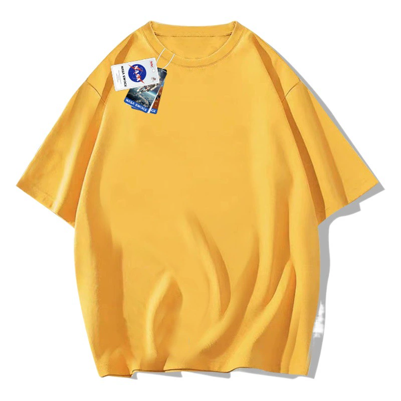 200 г синьцзянская длинноволокнистая хлопковая свободная футболка с коротким рукавом на плечо, мужская и женская модная брендовая летняя Молодежная простая однотонная Повседневная футболка с половинным рукавом