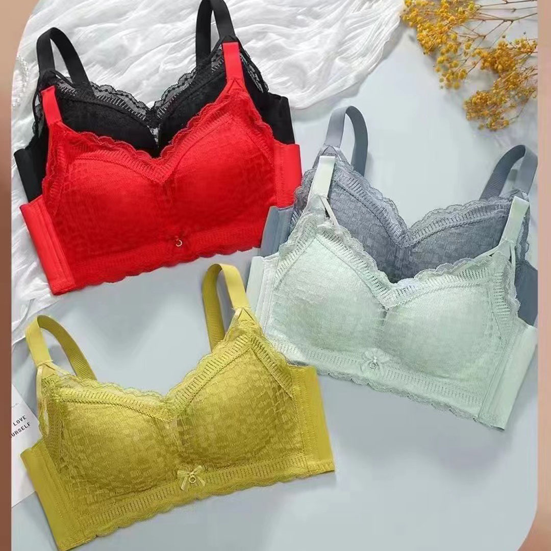 Meitaoxin 2065 Wire-Free Bra: Customizable Design to Contain Supraclavicular Fat, Herbal Infused for Temperature-Responsive Warmth, Medium-Thickness Cup, and Four-Row Closure Underwear