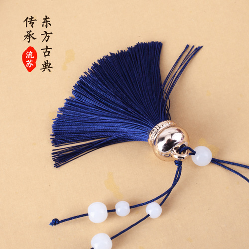 New ancient style tassel tassel hanging tassel Chinese style accessories pendant diy material retro fan pendant hanging jewelry pendant