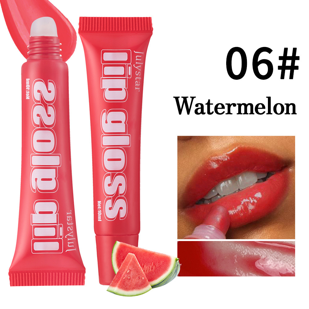 Julystar Fruit-Flavored Long-lasting Moisturizing Lip Gloss, Lustrous and Transparent 8-piece set, Lip Moisturizing Cream, Wholesale Lip makeup undefined