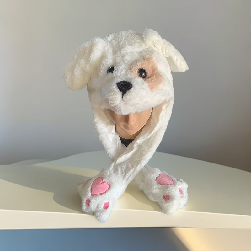 新型のディザネットの赤い同モデルのウサギの耳のエアバッグの帽子の保温のぬいぐるみの耳はウサギの子の帽子の卸売りを動かします。|undefined