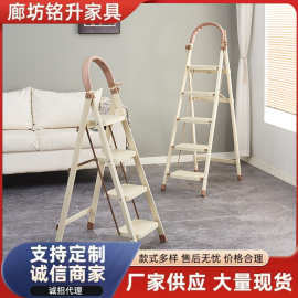 严选人字梯家用可折叠梯楼梯加宽踏板铝合金伸缩梯多功能室内梯子