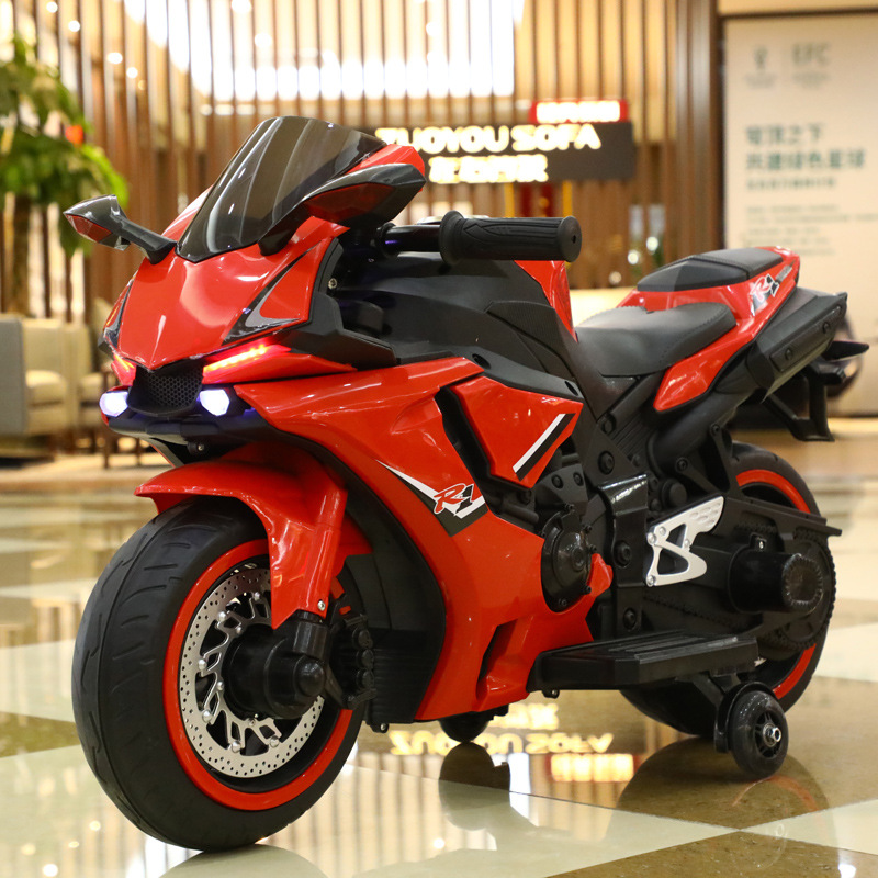 Coche eléctrico para niños, motocicleta, bebé grande de 2 a 8 años, hombre y mujer pueden viajar, coche de batería recargable, cochecito de juguete