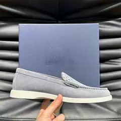 European Men's Shoes 2024 Spring Casual Suede Loafers Slip-On Breathable Comfortable Men's Shoes