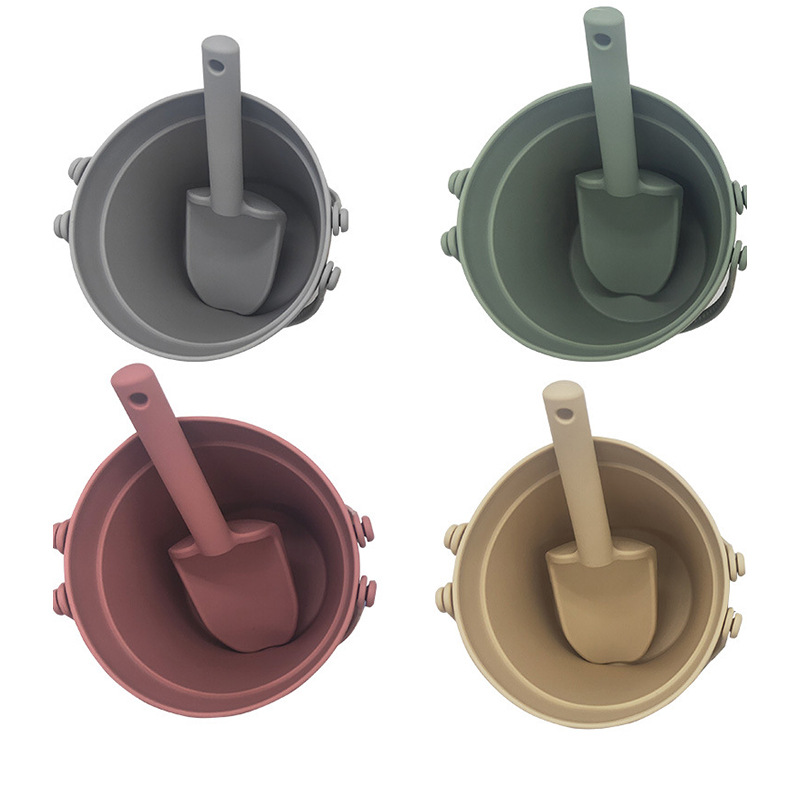 Cubo de playa de silicona para niños | Juguete resistente al agua y a caídas, uso interior y exterior, ideal para arena, playa y juegos al aire libre