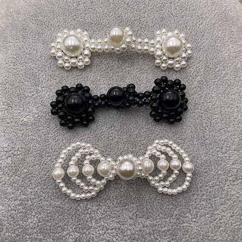 Beaded plate buttons cheongsam buttons Chinese style pearl handmade retro decoration ancient costume traditional Hanfu accessories