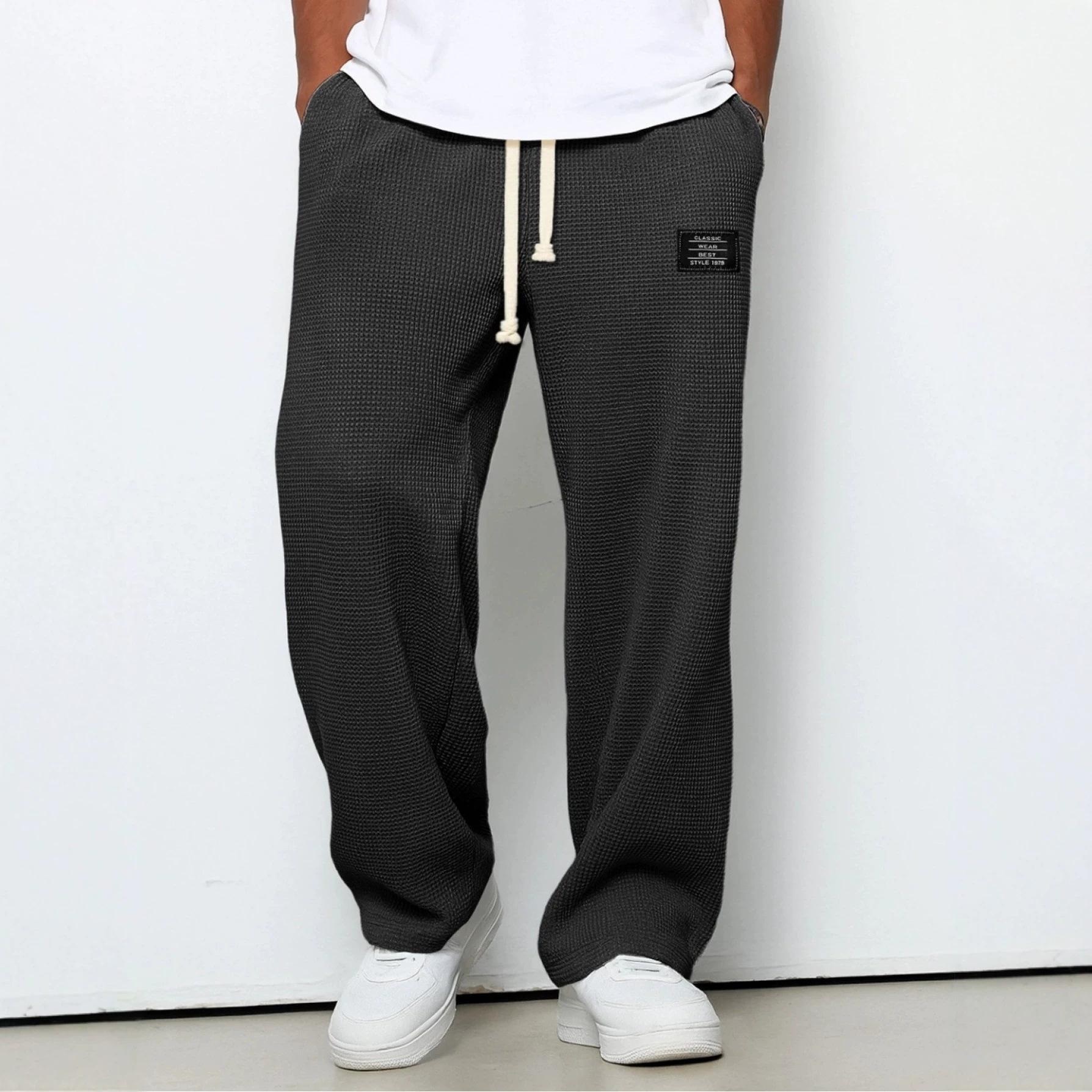 Summer solid color universal casual trousers for work and office