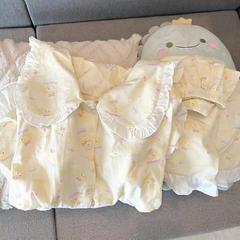 ins 甘い漫画シェフケーキパジャマ女性の夏の半袖ショーツ高価値ホーム服学生 2 点セット