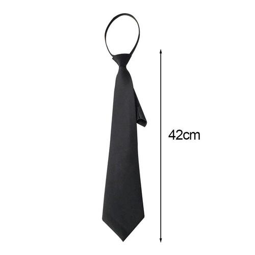 Student size 40~44 cm zipper tie, lazy tie, security tie, black tie, wholesale in stock
