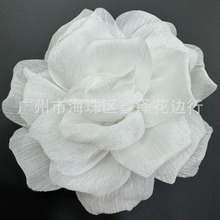 立体手工花 银丝发光条纹质感立体婚纱礼服diy 发箍鞋花服装配饰