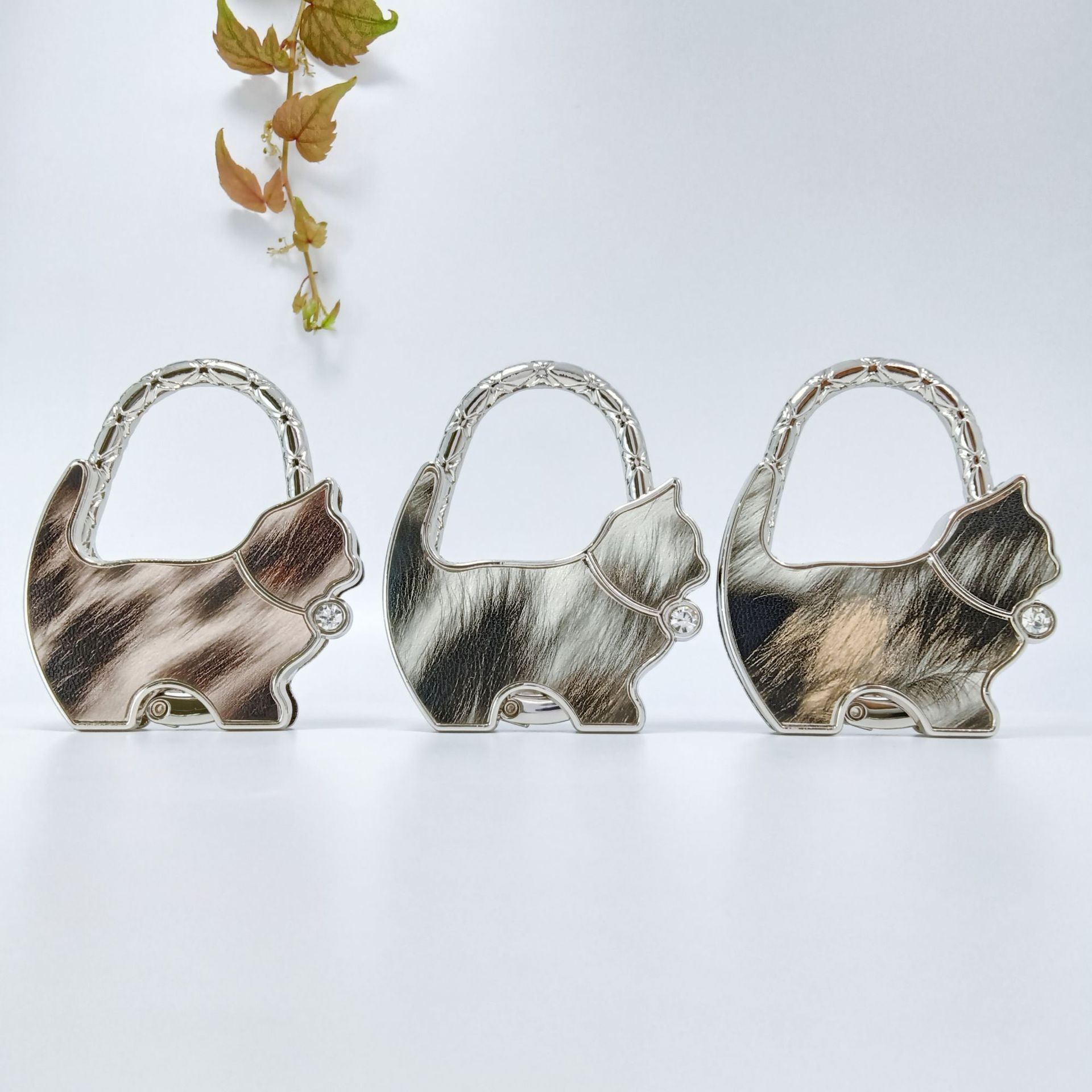 Fat Cat Bag Hook Portable Handbag Hanger For Table Accessories_voghion.com