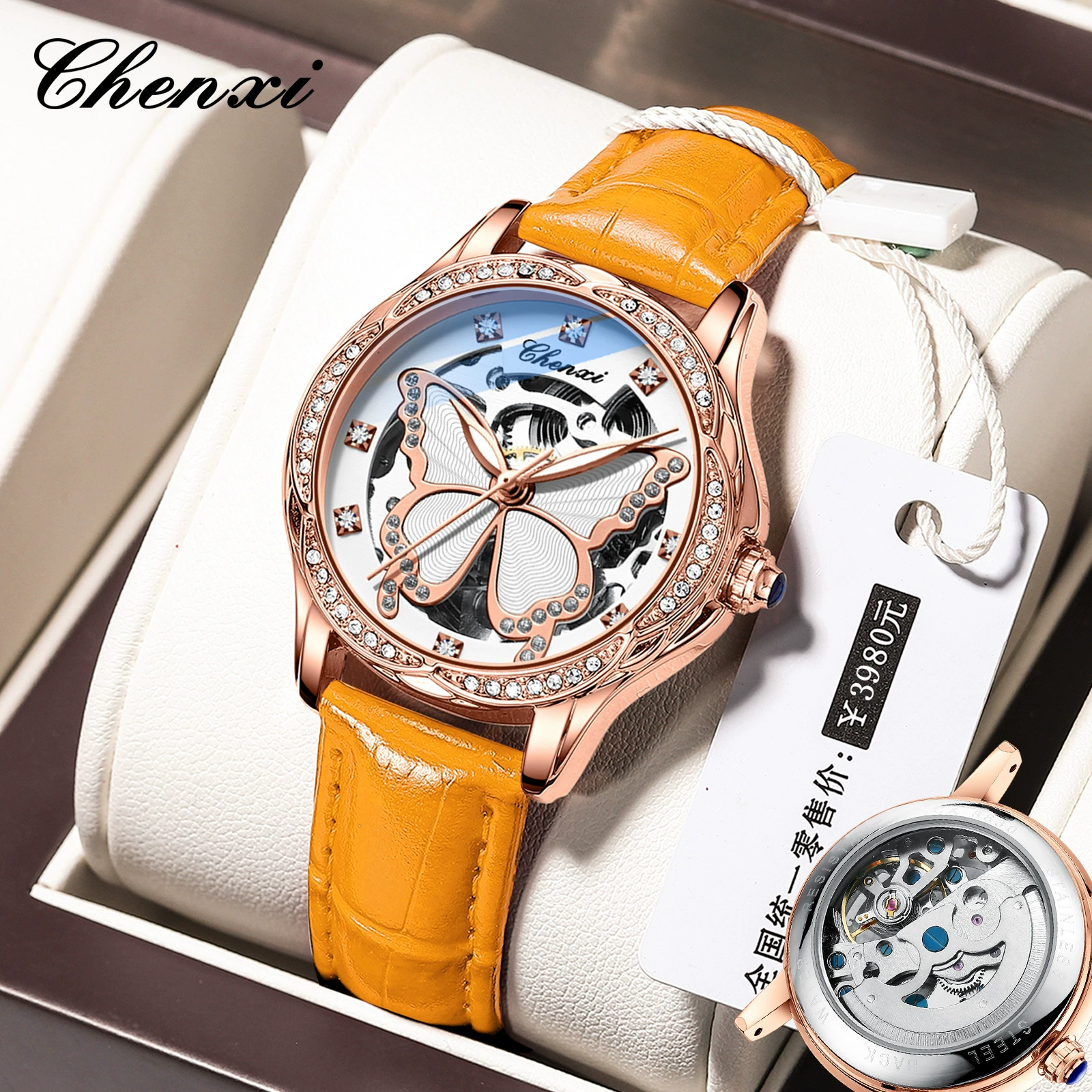Утренние часы Fashionable dial, водонепроницаемые механические часы, оптом, полностью автоматические