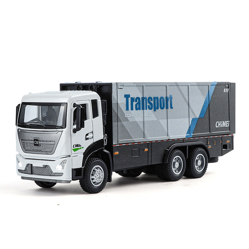 Chimei 1:32 modelo de camión contenedor de aleación de envergadura adorno con sonido y luz de retroceso coche de juguete para niños al por mayor
