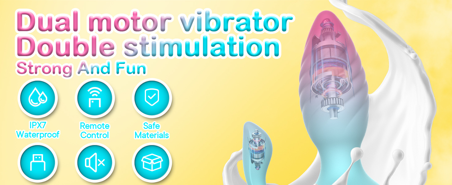 Unisex Diamond Anal Plug With Remote Control And Vibration Features_voghion.com