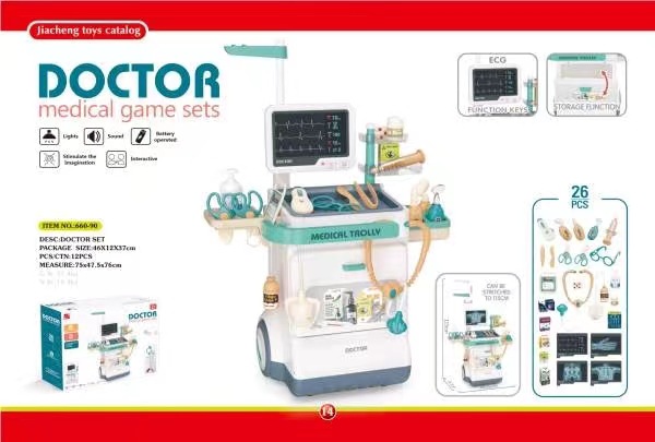 Casa de juegos transfronteriza nuevos niños y niñas niños médico jugar juguete enfermera inyección niños Clínica Médica