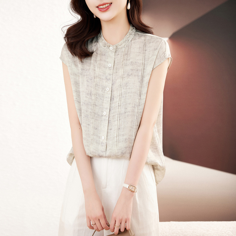 Hangzhou Stretch Double-Georgette Silk Shirt for Women, Summer Top with a Stylish Design, Casual High-Quality Mulberry Silk Shirt Cardigan Hangzhou Stretch Double-Georgette Silk Shirt for Women, Summer Top with a Stylish Design, Casual High-Quality Mulberry Silk Shirt Cardigan