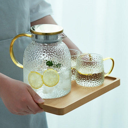 Cold kettle household summer water cold kettle set glass kettle high temperature resistant cold water cup teapot ice water large capacity