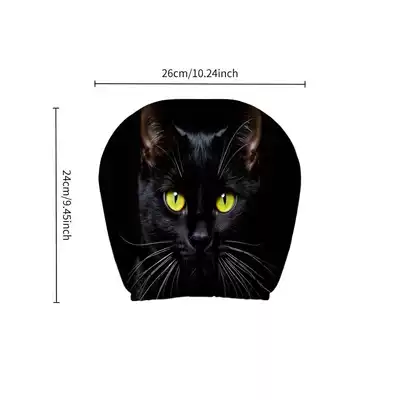 Universal seat cover pillowcases, elastic printed pillowcases, and can - black-cat-gazes-at-the-mysterious-light-double-sided-printing-1-piece