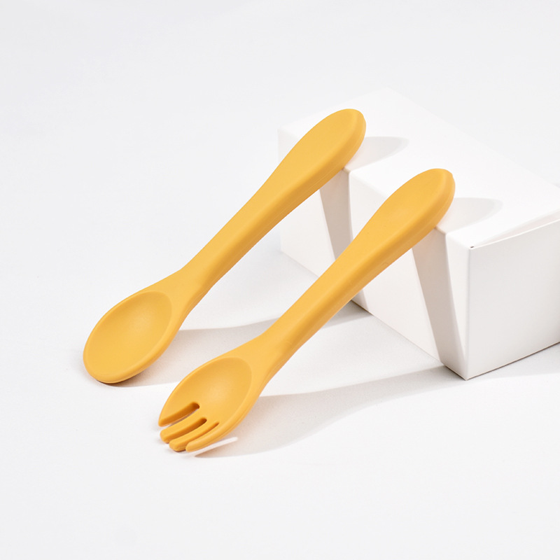 실리콘 포크 스푼 세트 (심황)