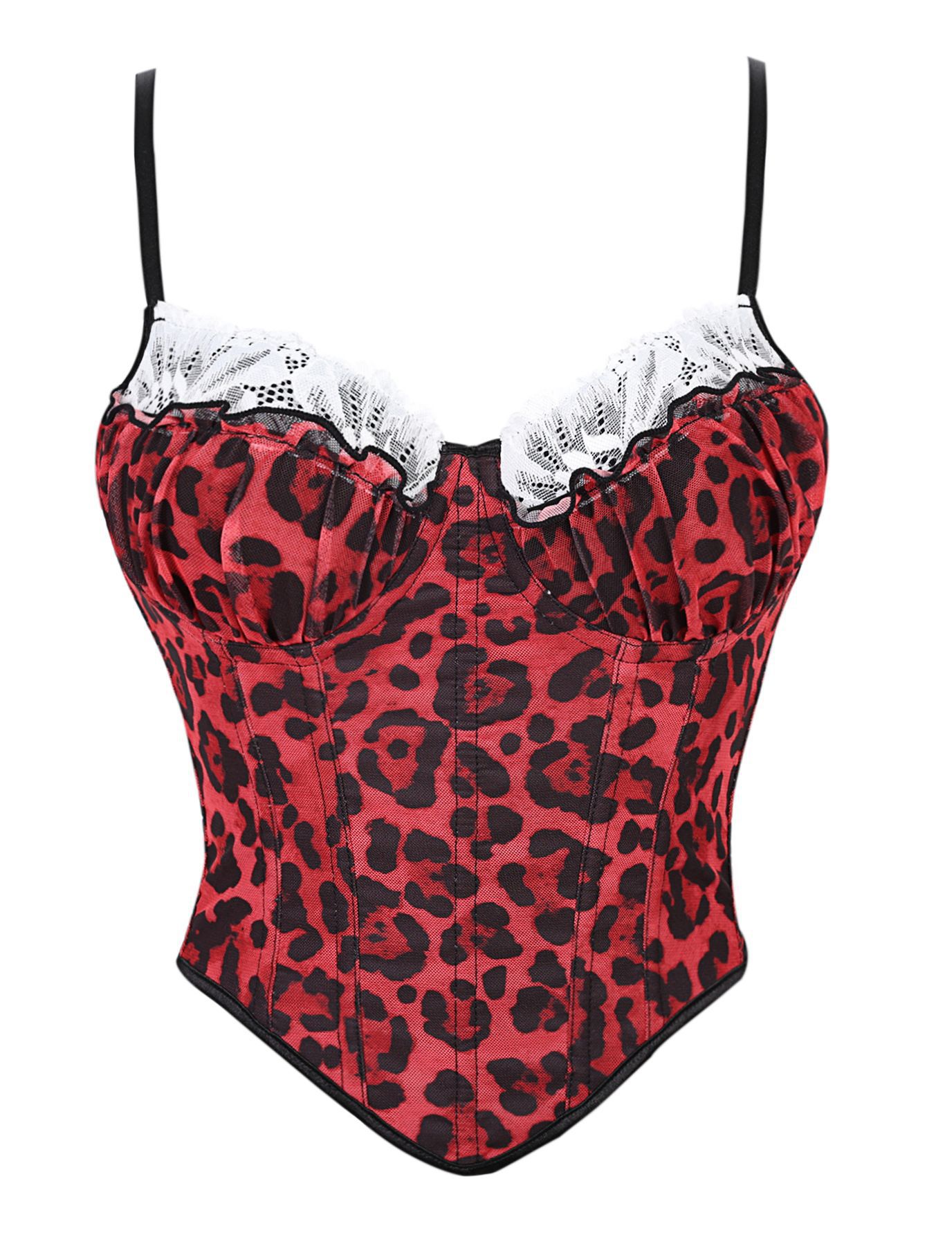 Nueva moda leopardo cremallera lateral cinturón de taza de hombro cinturón de hueso de pescado corsé damas comercio exterior transfronterizo