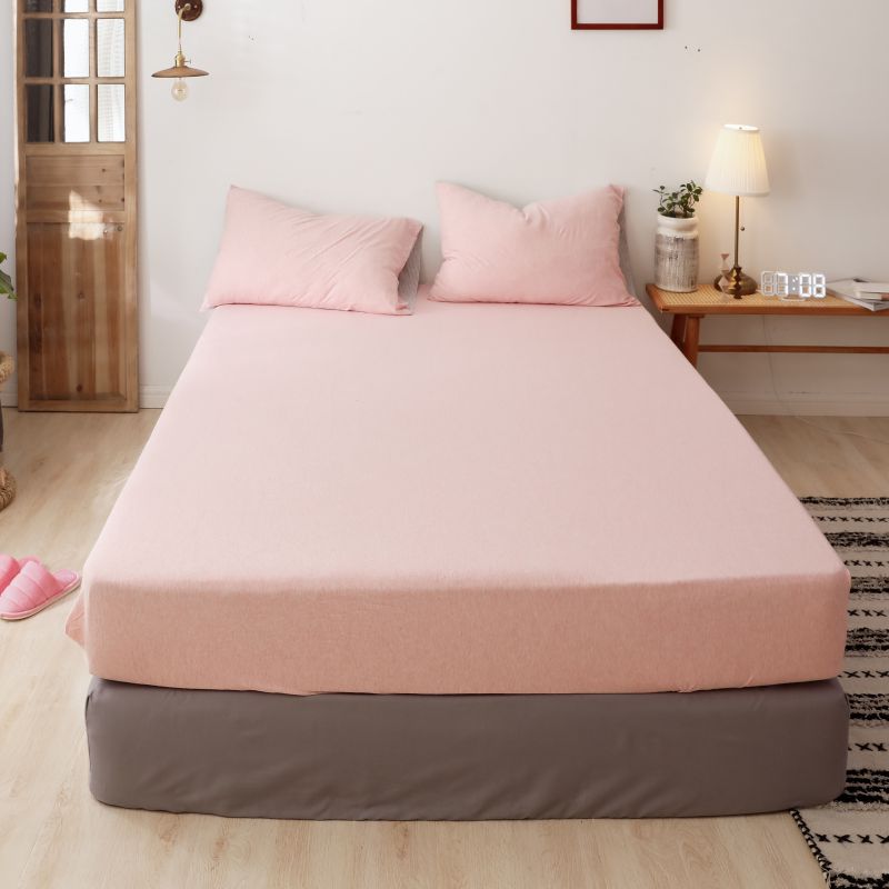 Cama de cama de algodón sin impresión de una sola pieza de tejido Tianzhu algodón Simmons sábanas de algodón antideslizantes fijas colchón cubierta protectora image 7