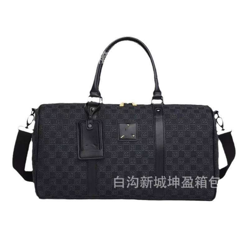 新しい aj 老眼 9 色市松模様生地大容量フライングマンショルダー斜めハンドヘルドフィットネスバッグトラベルバッグ|undefined