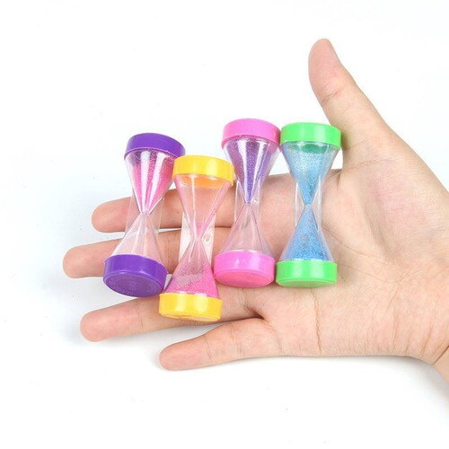Cross-border children's desktop ornaments creative anti-fall timer gift time hourglass color hour quicksand bottle wholesale