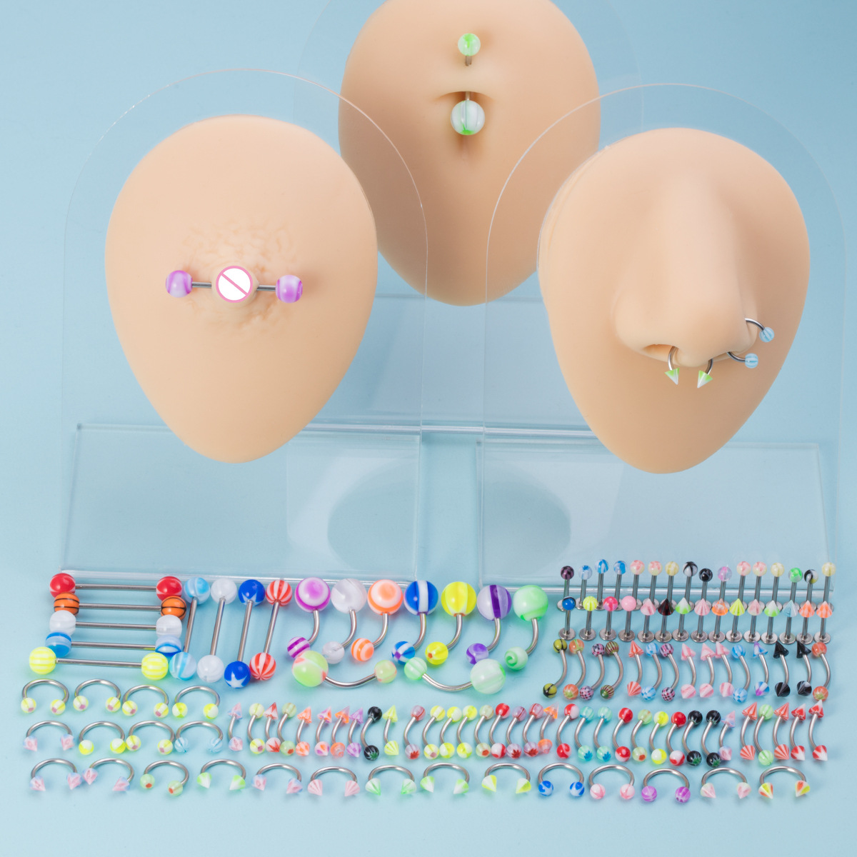 Piercing Navel Nose Tongue Nipple Jewelry Stainless Steel Set_voghion.com