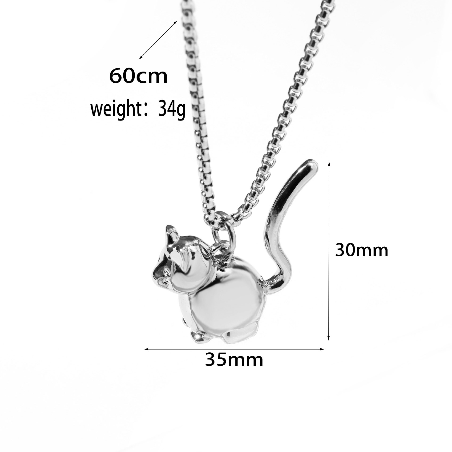 European And American Fashion Creative Kitten Puppy Pendant Street Hip-hop Cartoon Animal Necklace Ornament display picture 1