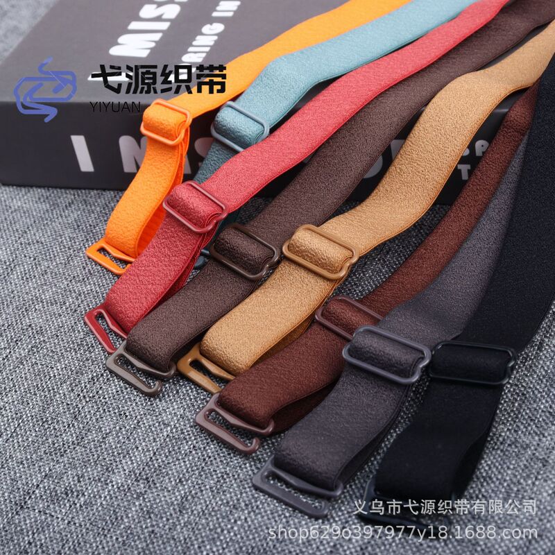 Manufacturer's Ready Stock Wholesale Car Pillow Accessories Accessories 1.8cm Rubberized 989 Buckle Colorful Adjustable Elastic Band