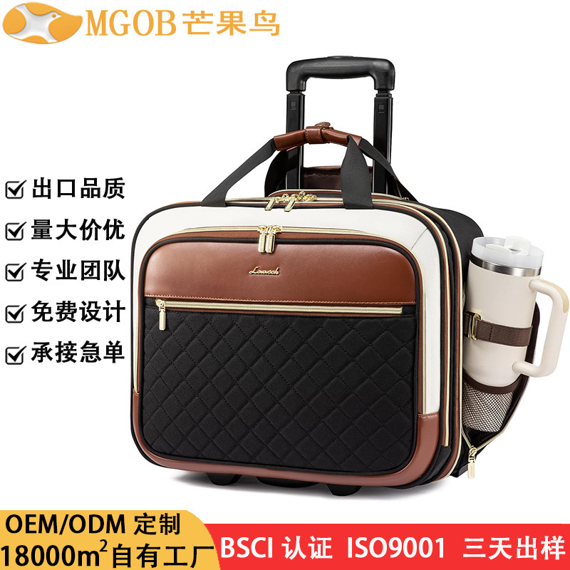 Trolley laptop bag with wheels, briefcase, carry-on luggage, personal belongings suitcase for work, travel, and business Trolley laptop bag with wheels, briefcase, carry-on luggage, personal belongings suitcase for work, travel, and business