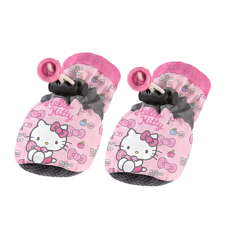 Kitty marca impermeable, antideslizante, zapatos suaves para perros pequeños y medianos, zapatos ajustables para perros que no se caen fácilmente.