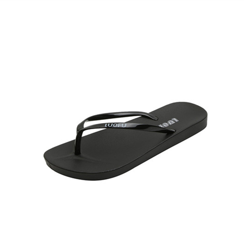 Luofu flip-flop verano estudiante fiesta cómodo ligero resistente al desgaste plana flip-flop zapatillas de baño simple
