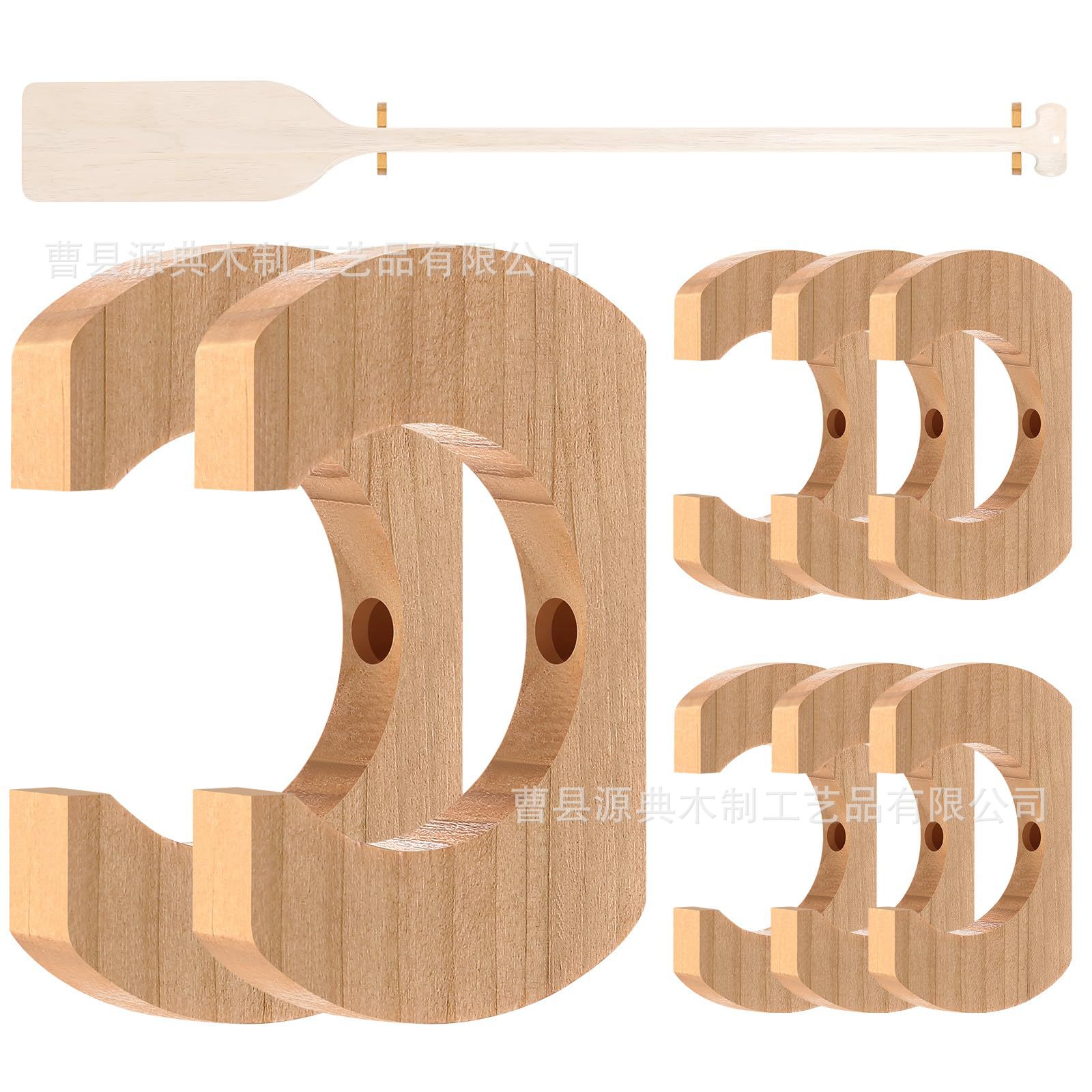 Cross-Border Wooden Paddle Rack Display Rack Kayak Canoe Dragon Boat Paddle Wall-Mounted Dragon Boat Paddle Storage Rack