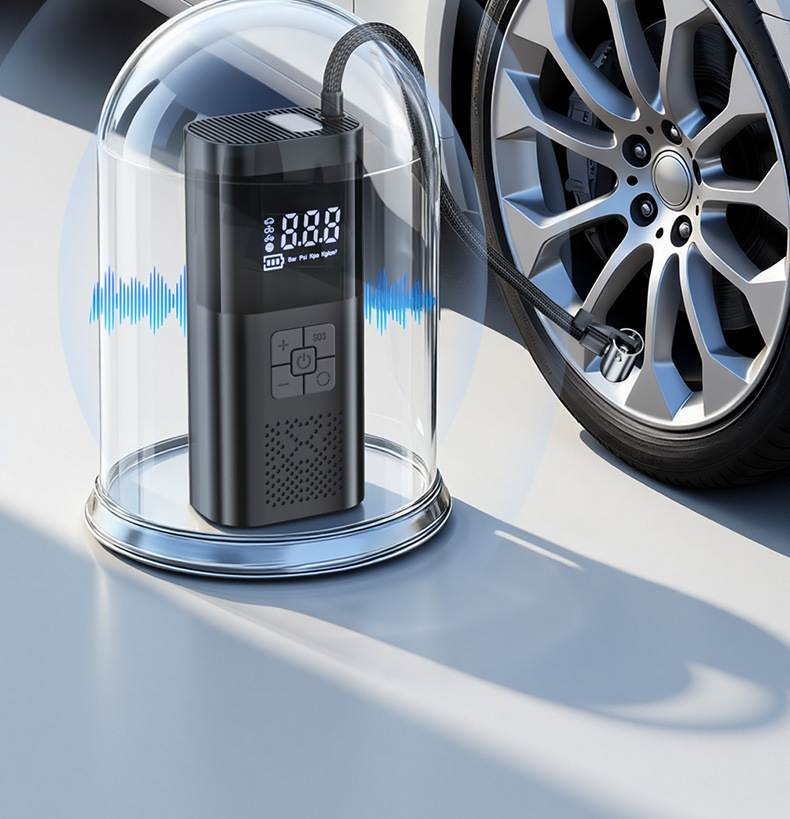 Car Wireless Portable Air Pump Two-In-One Multi-Functional High-Power Digital Display Air Pump for Vehicles