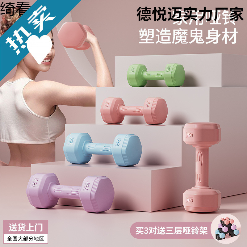 Fitness Equipment for Home Use for Women, Teenagers, Small Dumbbells, Dumbbells, Belly Women's Slim Barbells, Kettlebells, a Pair of Children