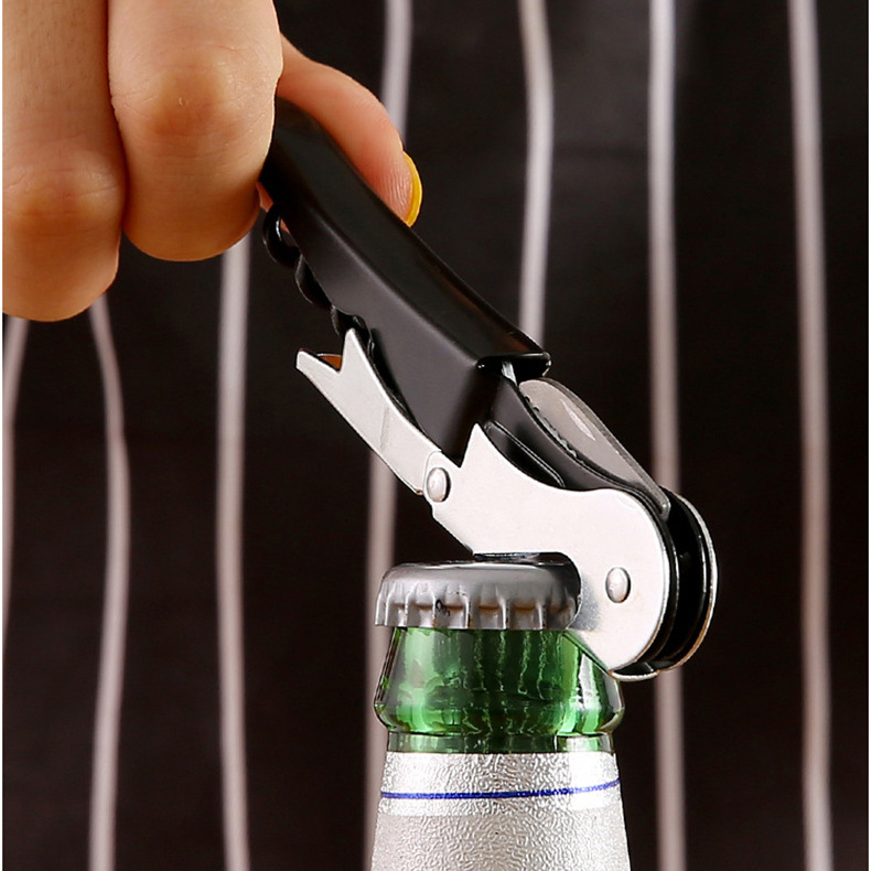 (2개) 다기능 와인 맥주 병 오프너 해마 칼 스테인레스 스틸 지방 칼 다목적 와인 오프너 와인 나이프